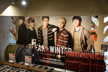 SUPER JUNIORがモデルを務めるspao