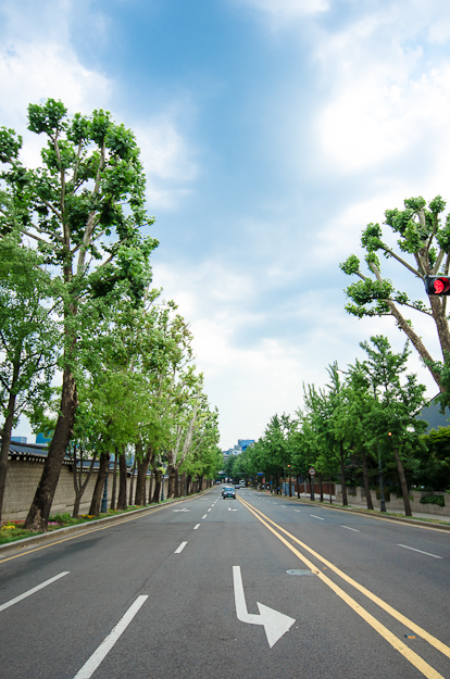 青瓦台前の道