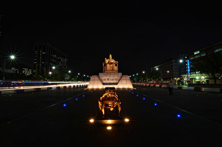 光化門・世宗大王夜景